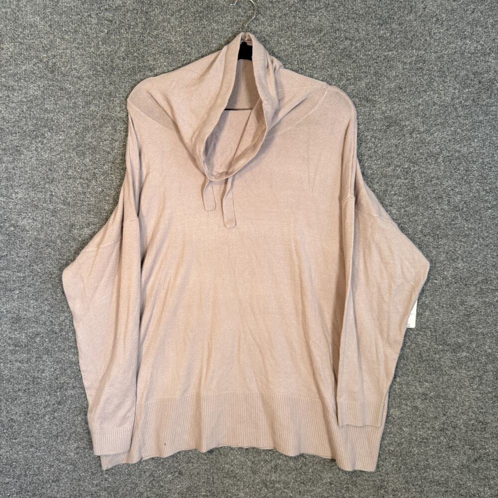 Torrid Sweater Womens 2X XXL‎ Beige Pullover Cowl Neck Drawstring Plus Size NEW